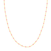 Baby Pink Enamel Bead Piatto Necklace